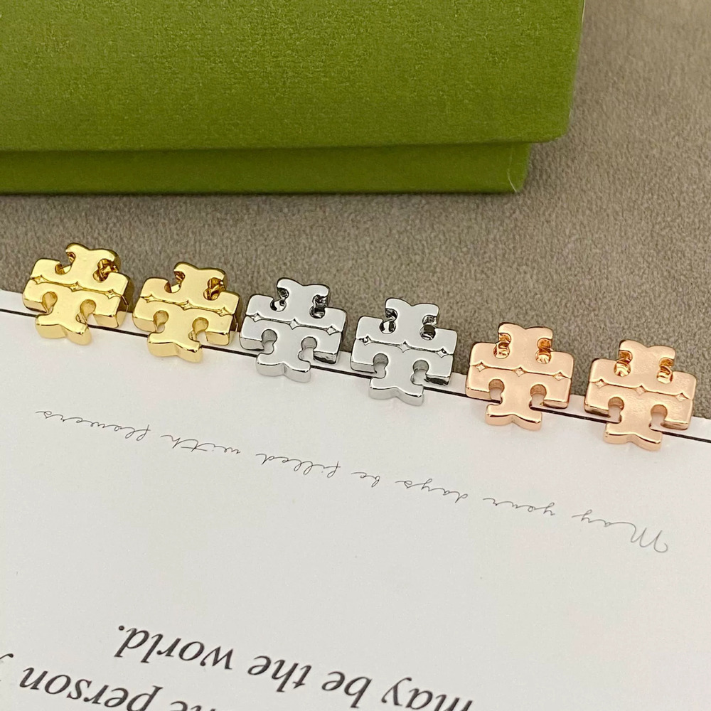 Tory Burch New Letter Earrings Polished
